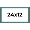 PosterPalooza | Panoramic Simple Blue Picture Frame - UV Acrylic, Foam Board Backing, Hanging Hardware - 2 of 4