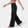 Women's Wide Leg Pants Long Straight Casual Loose High Waist Trousers Black XL - 3 of 4