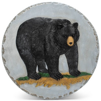 Nat & Jules Animal Character Dimensional Indoor Outdoor 12 inch Round Cast Resin Decorative Garden Stepping Stone, Patio, Walkway Sculpture Yard Art,