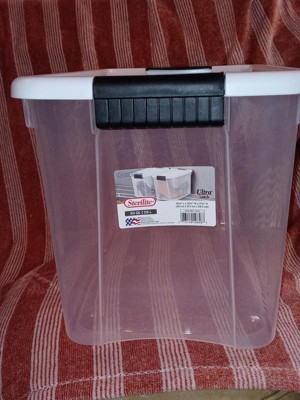 MPM 2 PACK Stackable Foldable Clear Storage Box with Lid and