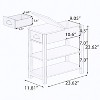NicBex Side Table Simple End Table with Glass Tabletop and Metal Legs Modern Coffee Table for Living Room, Bedroom - 4 of 4