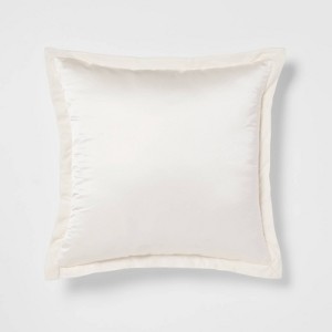 24"x24" Luxe Euro Sateen with Velvet Trim Decorative Pillow - Threshold™ - 1 of 4