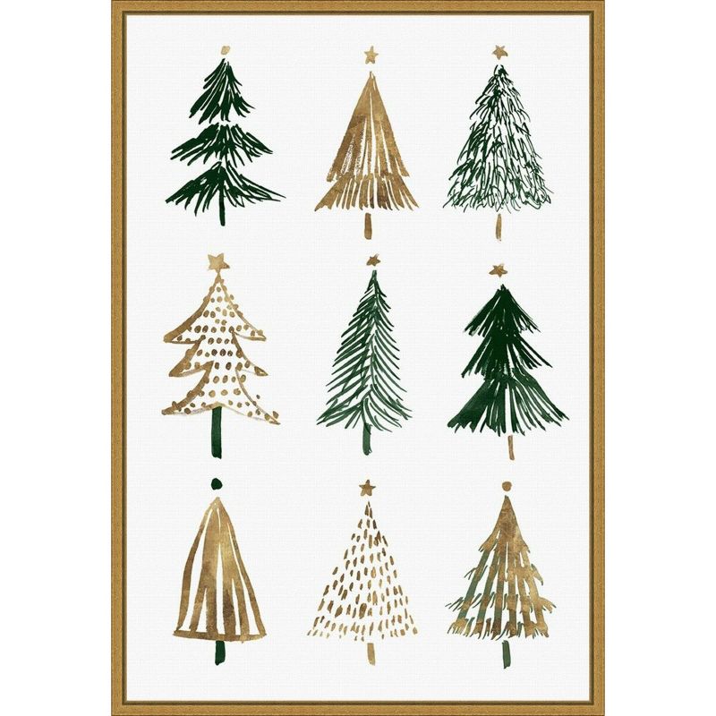 16&#34; x 23&#34; Evergreens II Tree by Isabelle Z Framed Canvas Wall Art - Amanti Art, 1 of 10