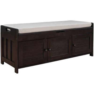 Dexmalle Shoe Storage Bench with 3 Shutter-shaped Doors