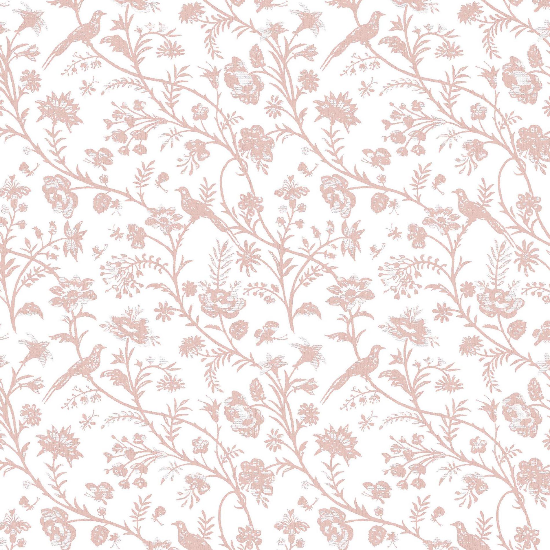 Laura Ashley Shepherd’s Purse Dark Blush Wallpaper