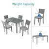 CAVINAS 45.5" Dining Table Set for 4 Rectangular Wooden Dining Table with 4 Chairs for Kitchen - 3 of 4
