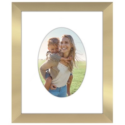Americanflat 8" x 10" Picture Frame with Mat - Arch, Oval & Wavy Designs - Stylish Decor for Living Rooms, Dorms, Offices & More