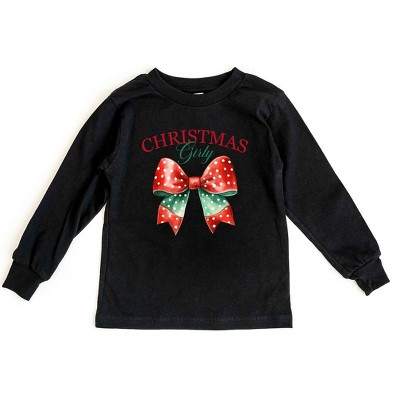 The Juniper Shop Coquette Christmas Girly Toddler Long Sleeve Tee