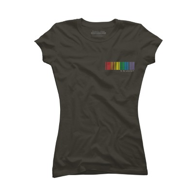 Adult Design By Humans Pride Rainbow Barcode To Be Yourself By mikmom T-Shirt