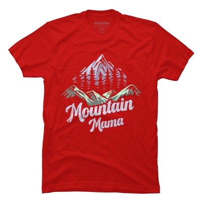 Men's Design By Humans Mountain Mama Camping Adventure Mom By Flowerr T-Shirt
