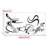 Unique Bargains Coffee Pattern Home Living Room Wall Stickers Removable Art Decals - 2 of 4