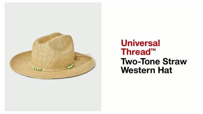 Two-Tone Straw Western Hat - Universal Thread™, 2 of 6, play video