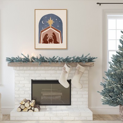 Boho Nativity Scene Framed Canvas Wall Art, 23" x 28"
