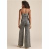 VENUS Womens Wide Leg Denim Jumpsuit - 2 of 4