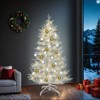6ft Prelit White Artificial Christmas Tree with 300 Switchable Fairy Lights - 2 of 4