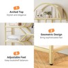 6-Tier Bookshelf, Luxury Arched Bookcase, Modern Decorative Metal and Wood Design, Suitable for Living Room, Office and Bedroom - 4 of 4