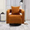 29"W Swivel Accent Open Back Chair Modern Comfy Sofa Chair For Nursery Bedroom Living Room, Club Chair Leisure Arm Chair - ModernLuxe - 2 of 4