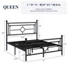 Allewie Metal Platform Bed Frame with Victorian Vintage Headboard and Footboard/Mattress Foundation/Under Bed Storage/No Box Spring Needed/Noise-Free/Easy Assembly - 2 of 4