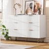 Fluted 6-Drawer Dresser for Bedroom – 54" Wide Modern Chest of Drawers with Deep Drawers - 3 of 4