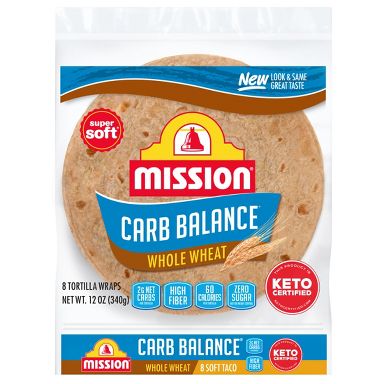 Mission Taco Size Carb Balance Whole Wheat Tortillas - 12oz/8ct