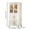LIVAREEmlen 25.59" Side Wide Folding Wardrobe with Magnetic Door and Wheels( One Layer of Wardrobe + Two Layers of Folding Boxes+10 Hangers ) - 3 of 4
