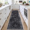 Washable Modern Abstract Indoor Area Rugs, Distressed Floral Print Non Slip Carpet for Home Office - 4 of 4
