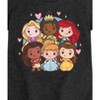 Girls' - Disney Princess - Princess Group Chibi Kawaii Fitted Short Sleeve Graphic T-Shirt - 2 of 4