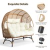 Karl Home | Metal and PE Rattan Double-person Egg Chair - 3 of 4