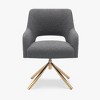WestinTrends Genevieve Mid-Century Modern Upholstered Boucle Swivel Accent Chair - 4 of 4
