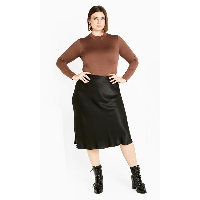 Women's Plus Size Sara Skirt - black | AVENUE, 1 of 6