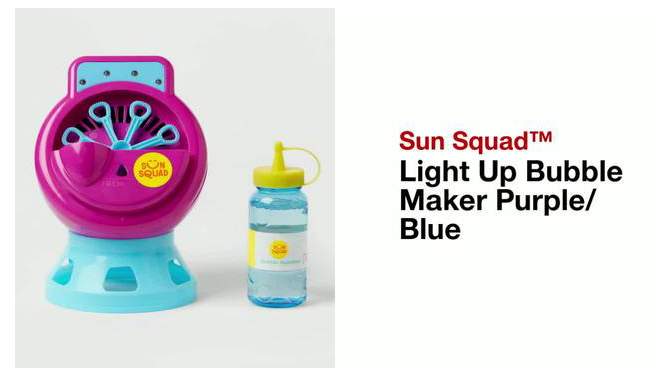 Light Up Bubble Machine Purple/Blue - Sun Squad&#8482;, 2 of 5, play video