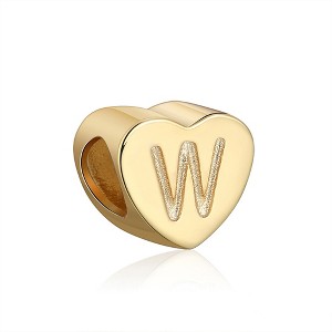 Initial Heart Charms Gold Over Sterling Silver Womens Ginger Lyne Collection - 1 of 4