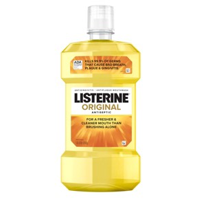 Listerine Original Antiseptic Mouthwash for Bad Breath & Plaque - 1L - 1 of 4