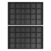 Unique Bargains PU Leather Stackable Black Jewelry Organizer Trays with Removable Dividers Set of 2 - 2 of 4