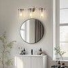 DORESshop 3-Light Nickel Wall Mirror Light, E26 Bulb Base, Metal & Glass, Modern Vanity Sconce for Bathroom, Bedroom, Dressing Area - 4 of 4