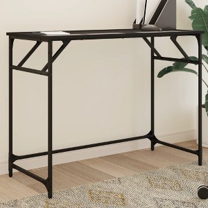 vidaXL Desk Black 39.4 in.x17.7 in.x29.9 in. Engineered Wood and Powder-coated Steel - 1 of 4