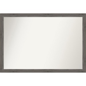 Amanti Art Regis Barnwood Narrow Non-Beveled Wood Bathroom Wall Mirror Wall Mirror - 1 of 4
