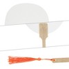 Unique Bargains Portable Double-Sided Long Handle Xuan Paper Folding Fan 1 Pc - 3 of 4