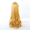 Unique Bargains Women's Curly Wigs 30" Yellow with Wig Cap - 4 of 4