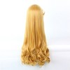 Unique Bargains Women's Curly Wigs 30" Yellow with Wig Cap - 4 of 4