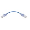 Monoprice SlimRun Cat6A Ethernet Patch Cable - Network Internet Cord - RJ45, Stranded, UTP, Pure Bare Copper Wire, 30AWG, 6in, Blue, 10-Pack - 4 of 4
