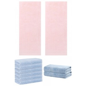REGALWOVEN Striped Soft Absorbent Bathroom Cotton Towel Set 3 Pcs - 1 of 4