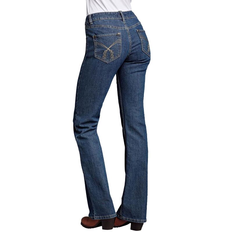 ellos Women's Plus Size Bootcut 5-pocket Jeans, 1 of 2