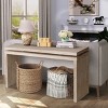 60" Farmhouse Console Table with Double Board Suspension & Solid Wood Wide Legs for Entryway or Living Room-Baofuwish - 2 of 4