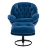 TOAOTBNBO Upholstered Lazy Bedroom Chair with Ottoman, Oversized Lounge Chair for Adults Single Sofa Sleeping Accent Chair with Footrest - 2 of 4