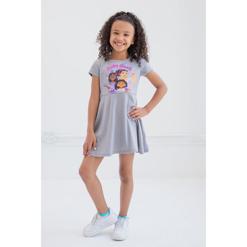 Disney Encanto Minnie Mouse Isabela Luisa Mirabel Girls Skater Dresses and Scrunchie Toddler to Big Kid , 2 of 9