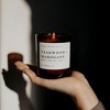 Sweet Water Decor Teakwood and Mahogany 11oz Amber Jar Soy Candle - 4 of 4