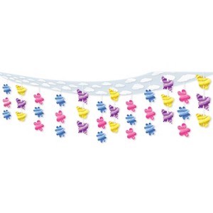 Beistle Butterfly & Flower Ceiling Decor, 12" x 12', (1/Pkg) Multicolored - 1 of 1