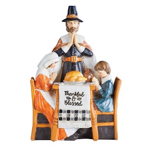 Collections Etc Hand-Painted Blessed Thanksgiving Tabletop Figurine 7.5 X 3.75 X 11.5 - 1 of 2