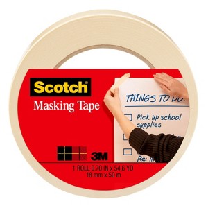 Scotch Masking Tape, .70 in x 54.6 yd, Beige